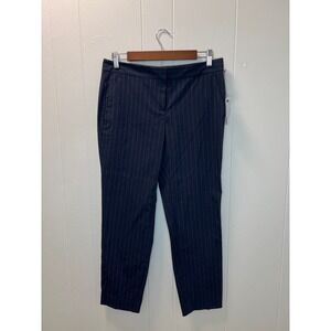 NWT Vince Camuto Pinstripe‎ Cropped Ankle Pants Navystone Women's Sz 4